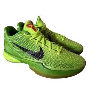 Nike Zoom Kobe 6 Grinch Christmas Day 2010 Shoe Sneaker Green Mens 9.5 Pre-Owned